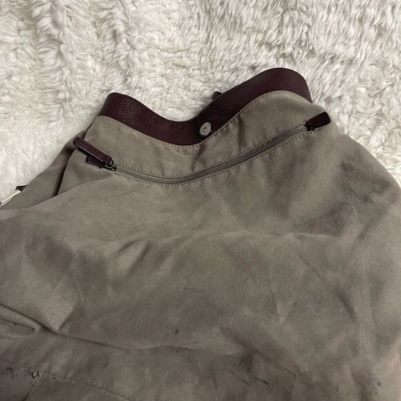 Vince Camuto pebble leather deep purple Hobo shoulder bag silver tone hardwares - Picture 10 of 15
